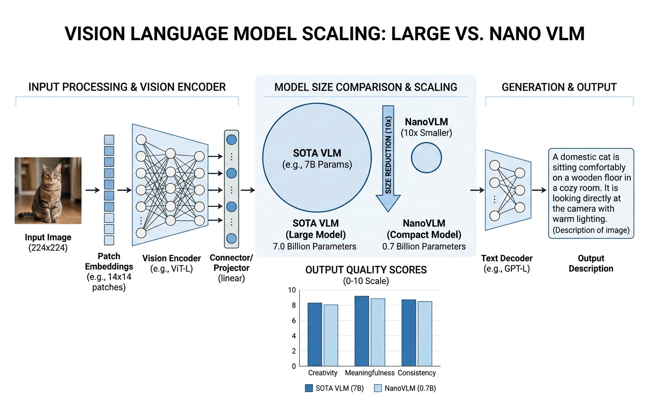 NanoVLMs: How Small Can We Go and Still Make Coherent Vision Language Models?